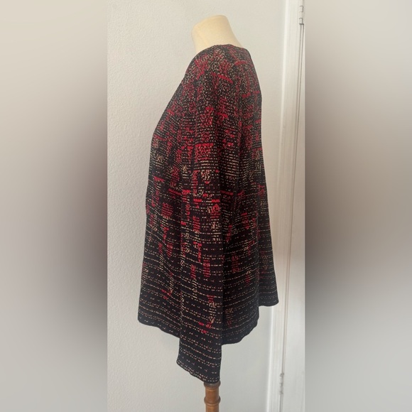 Misook Knit Cardigan One Button Business Old Money Festive Holiday Size Large - Picture 3 of 11